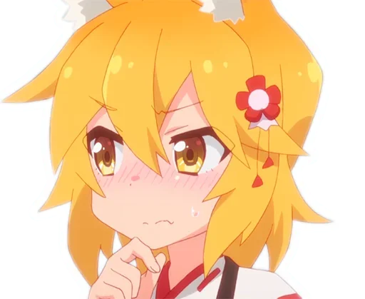 🤔 Стикер «Sewayaki Kitsune no Senko san» для Telegram
