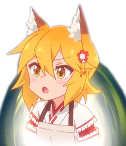 😯 Стикер «Sewayaki Kitsune no Senko san» для Telegram