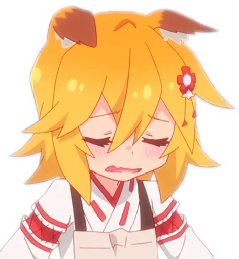 😥 Стикер «Sewayaki Kitsune no Senko san» для Telegram