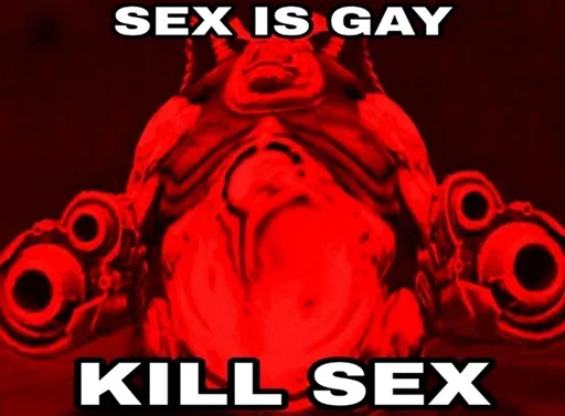 👆 Стикер «Sex must die» для Telegram