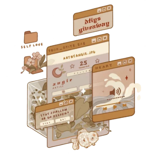 📔 Стикер «холодное утро ноября» для Telegram