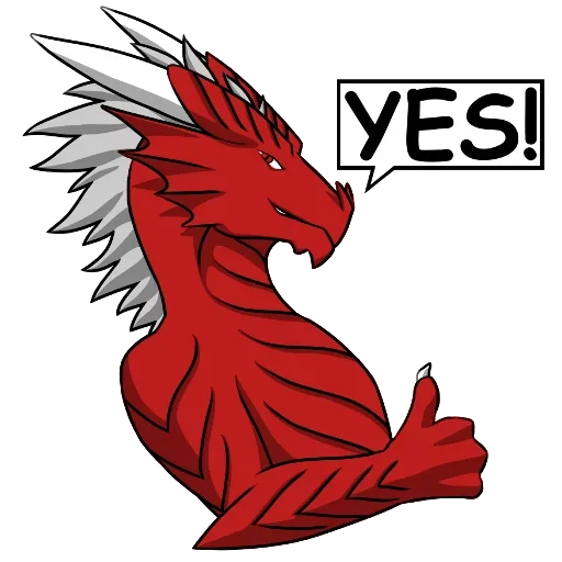 ☹️ Стикер «Sexy Red Dragon» для Telegram