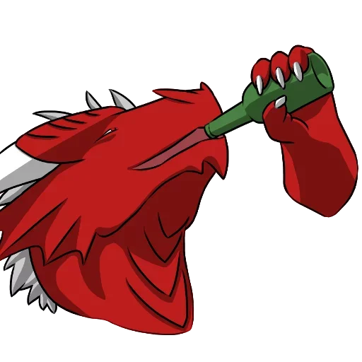 🥳 Стикер «Sexy Red Dragon» для Telegram
