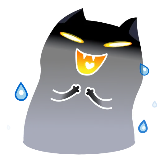 Стикерпак Shadow Kitty для Telegram