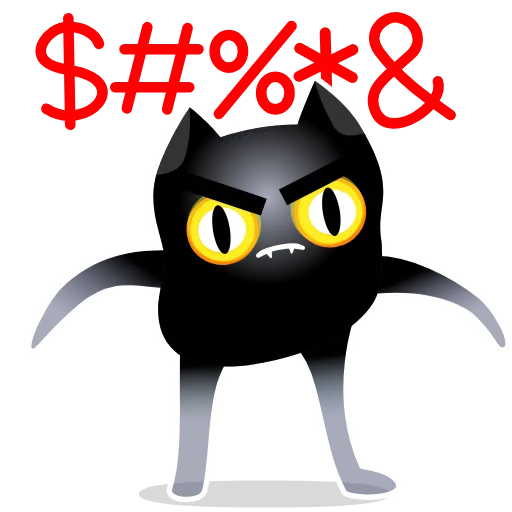 🤬 Стикер «Shadow Kitty» для Telegram