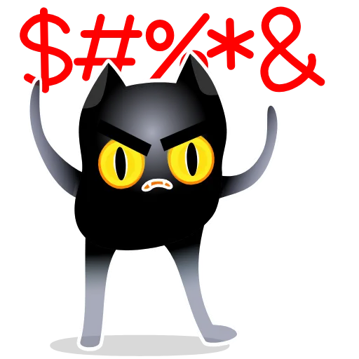 Стикер 13 🫠Смайлы с кисой Shadow Kitty