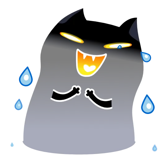 Обложка набора 🫠Смайлы с кисой Shadow Kitty