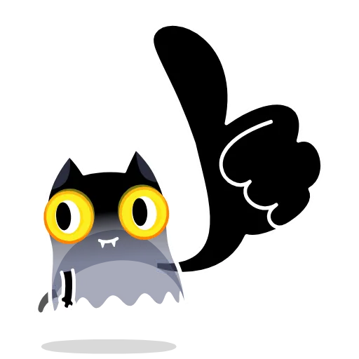 Стикер 3 🫠Смайлы с кисой Shadow Kitty