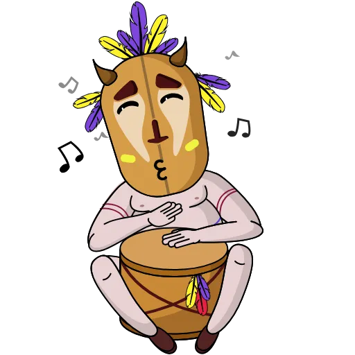 😌 Стикер «Shaman Bob» для Telegram