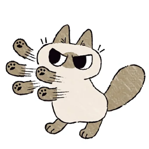 🤛 Стикер «シャム猫あずき» для Telegram