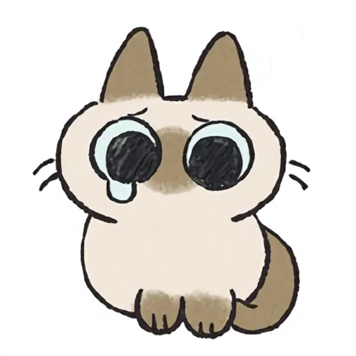 😢 Стикер «シャム猫あずき» для Telegram