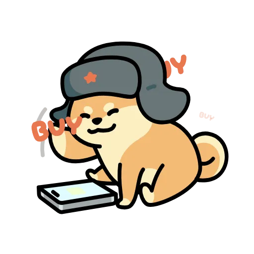 Стикер 10 Dog Wif Shapka