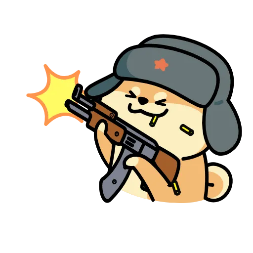 Стикер 30 Dog Wif Shapka