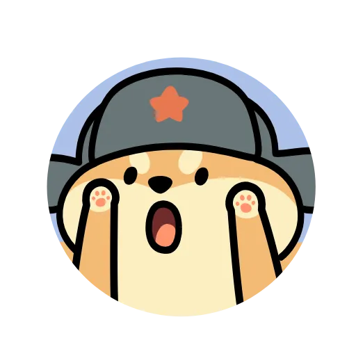 Стикер 44 Dog Wif Shapka