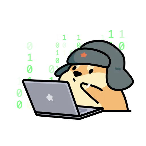 Стикер 4 Dog Wif Shapka