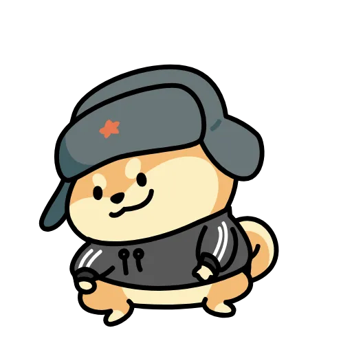Стикер 11 Dog Wif Shapka