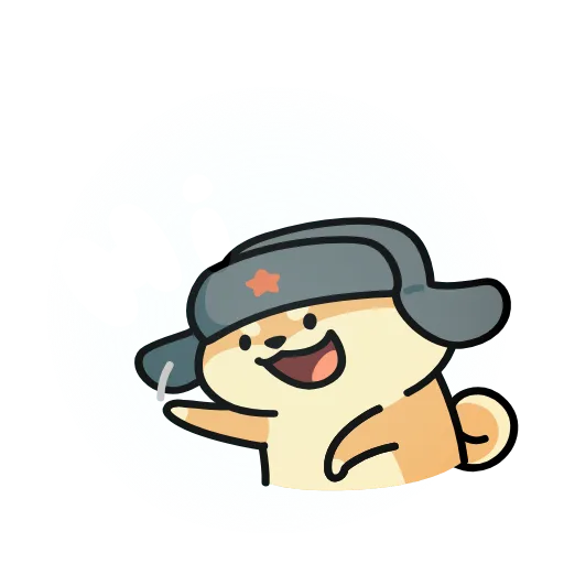 Стикер 46 Dog Wif Shapka