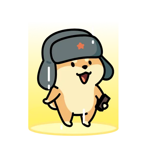 Стикер 20 Dog Wif Shapka