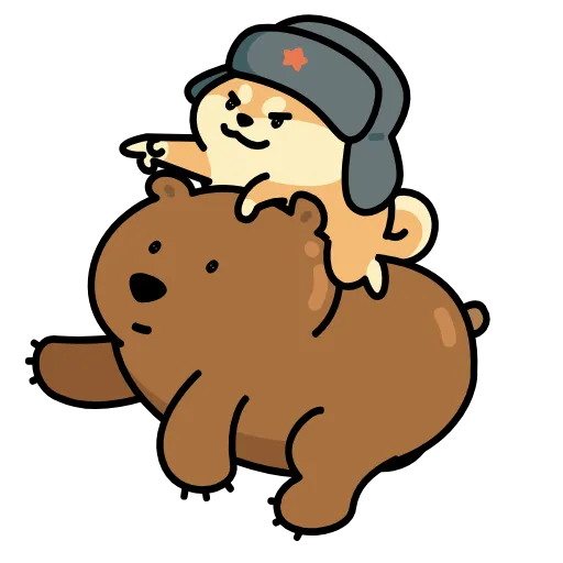 Стикер 9 Dog Wif Shapka