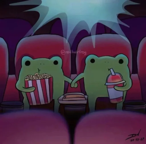 🍿 Стикер «Шапка жабка» для Telegram