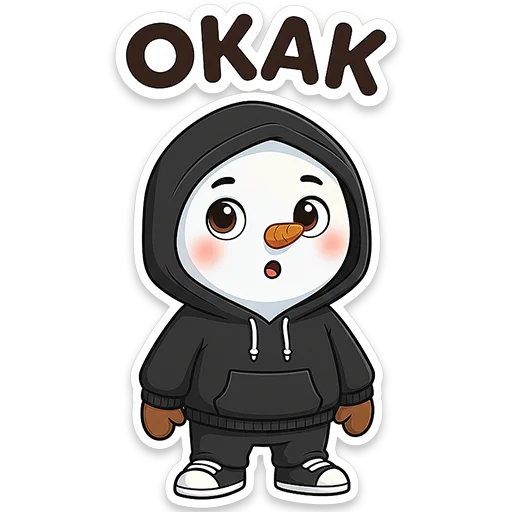 😮 Стикер «Снеговичок Shapy» для Telegram