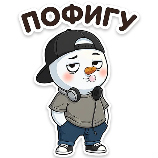 😑 Стикер «Снеговичок Shapy» для Telegram