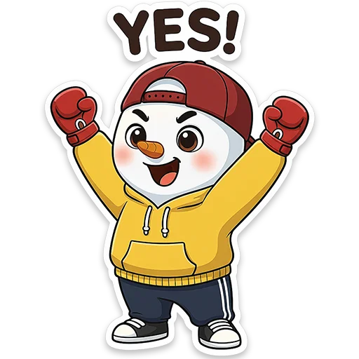 👍 Стикер «Снеговичок Shapy» для Telegram