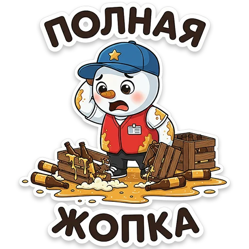 💀 Стикер «Снеговичок Shapy» для Telegram
