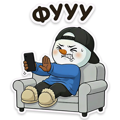 🤢 Стикер «Снеговичок Shapy» для Telegram