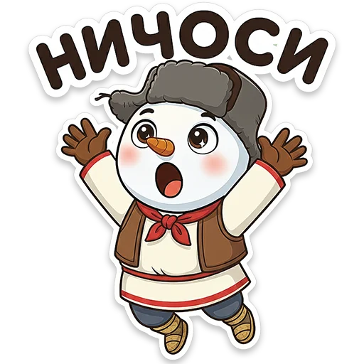 😲 Стикер «Снеговичок Shapy» для Telegram