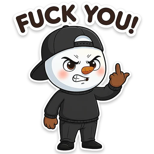 🖕 Стикер «Снеговичок Shapy» для Telegram