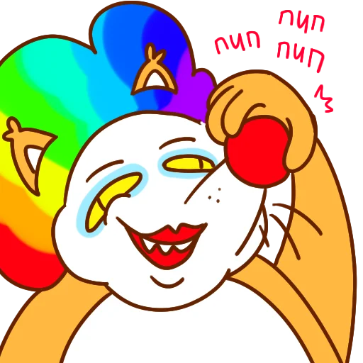 🤡 Стикер «Лиса Шараоаоа» для Telegram