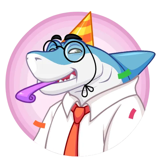 🥳 Стикер «Shark Boss» для Telegram