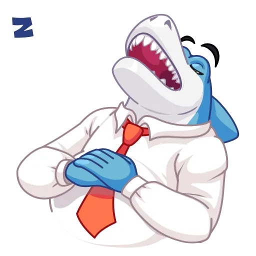 😴 Стикер «Shark Boss» для Telegram