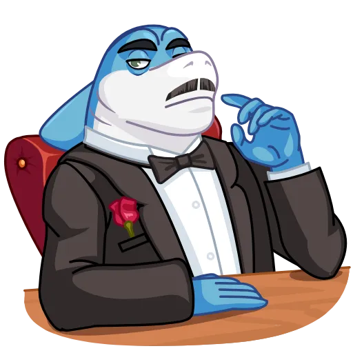 😐 Стикер «Shark Boss» для Telegram