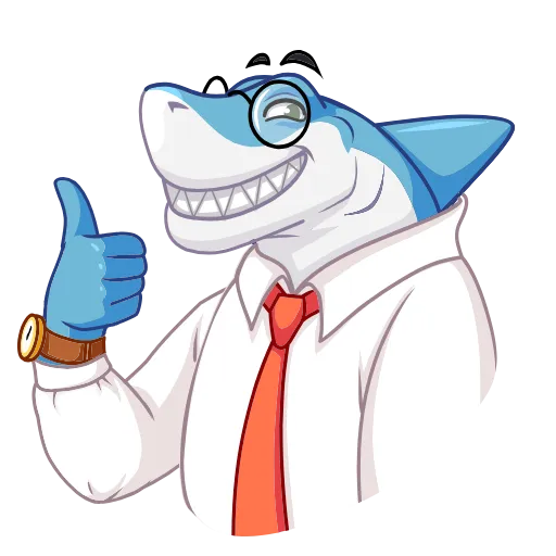 👍 Стикер «Shark Boss» для Telegram