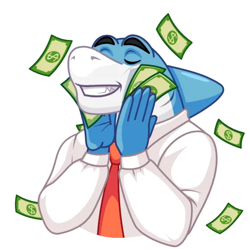 🤑 Стикер «Shark Boss» для Telegram