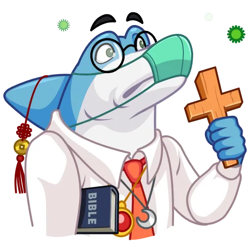 🦠 Стикер «Shark Boss» для Telegram