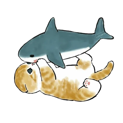 🦈 Стикер «Shark cats» для Telegram