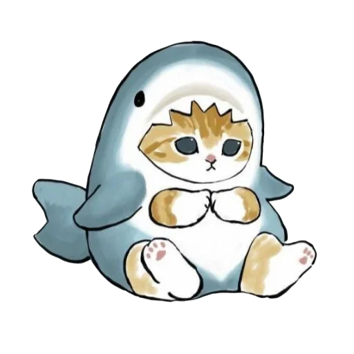 🦈 Стикер «Shark cats» для Telegram