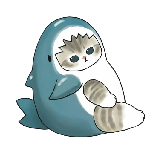Стикерпак Shark cats для Telegram