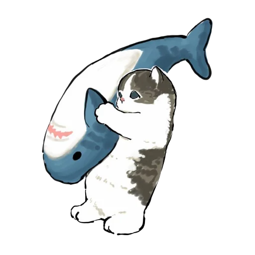 🦈 Стикер «Shark cats» для Telegram