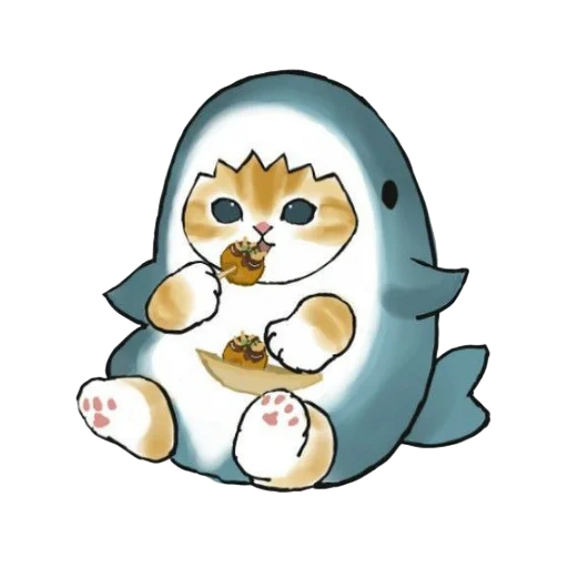 🦈 Стикер «Shark cats» для Telegram