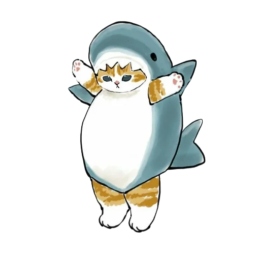 🦈 Стикер «Shark cats» для Telegram