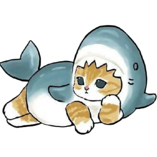 🦈 Стикер «Shark cats» для Telegram