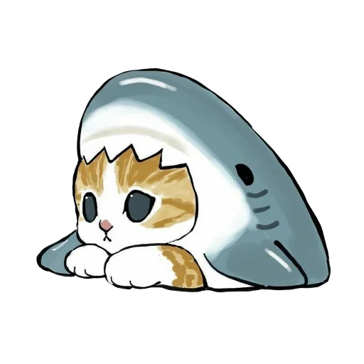 🦈 Стикер «Shark cats» для Telegram