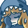 ⭐ Эмодзи «SHARK GIRL» для Telegram