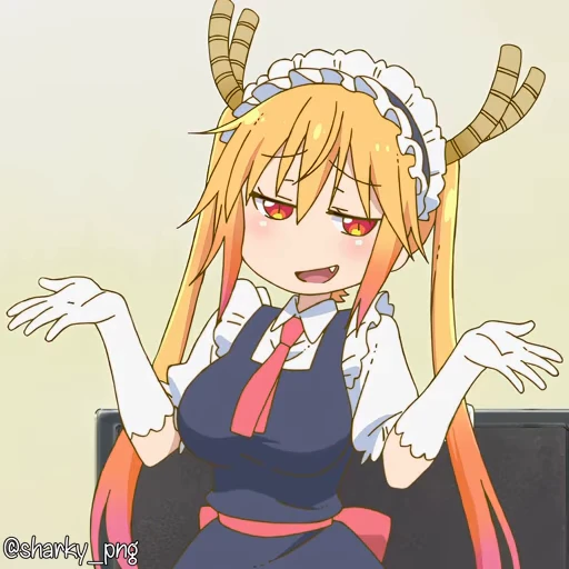 🤷‍♀️ Стикер «Maid Dragon» для Telegram