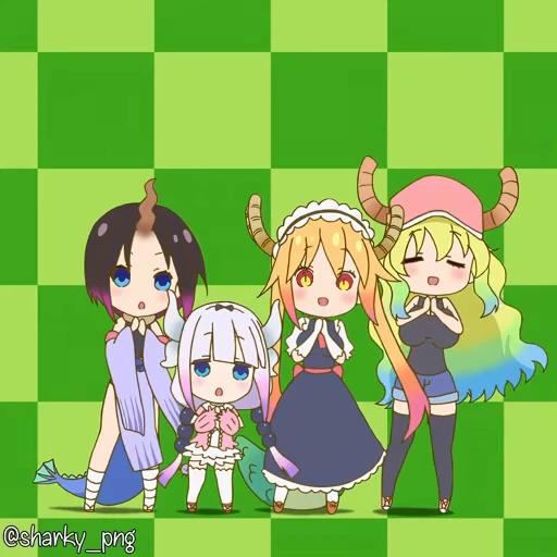 🥳 Стикер «Maid Dragon» для Telegram