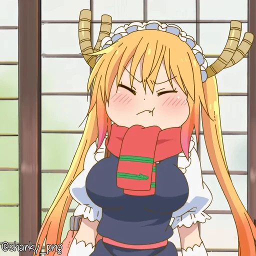 ☹️ Стикер «Maid Dragon» для Telegram